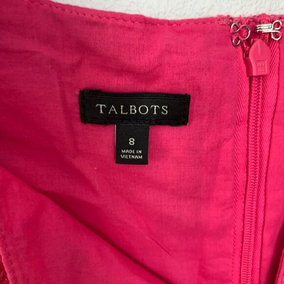 Talbots Pink Floral Raised Floral Embroidered Dress - Picture 5 of 10